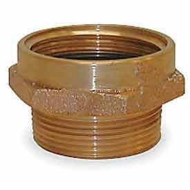 Fire Hose Female/Male Hose Nipple - 1-1/2 In. NH Female X 1-1/2 In. NPT Male - Brass 357-1521561