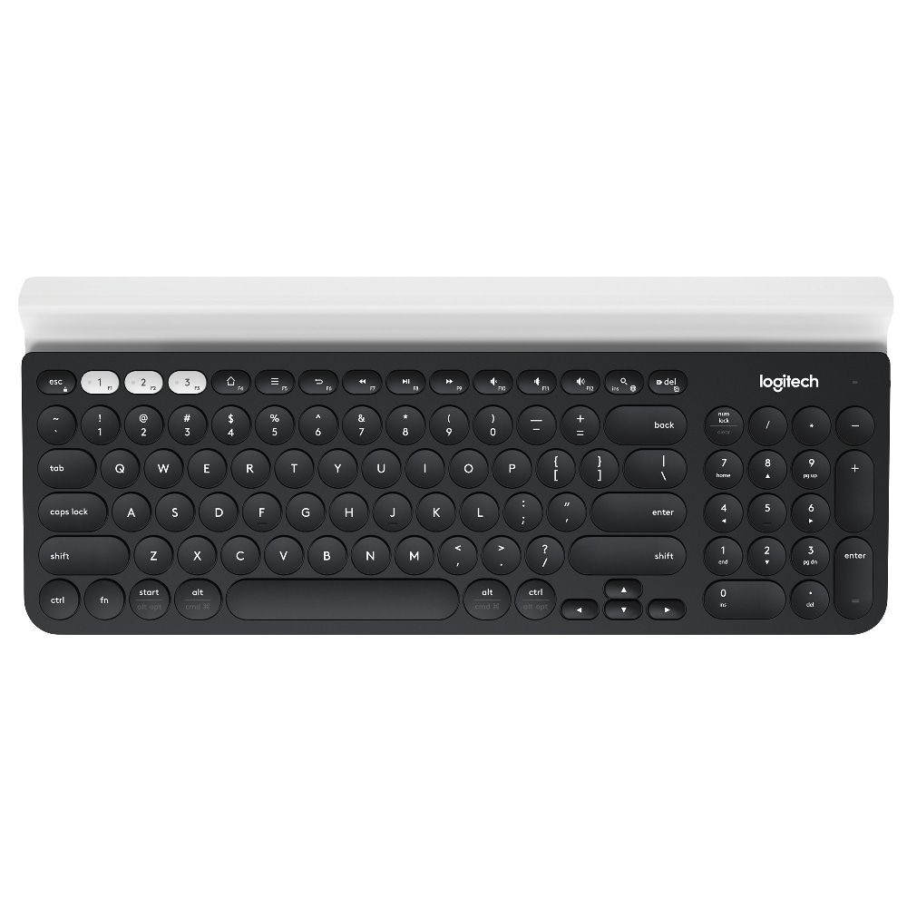 Logitech K780 Multi-Device Wireless Keyboard, Full Size, Black/White, 920-008149 MPN:920-008149