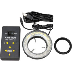 AmScope LED-144A LED Four-Zone Microscope Ring Light with Adapter LED-144A