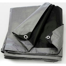 BOEN Heavy Duty Tarp 14x14 Weave 20' x 20' Silver/Black - ST-2020 ST-2020