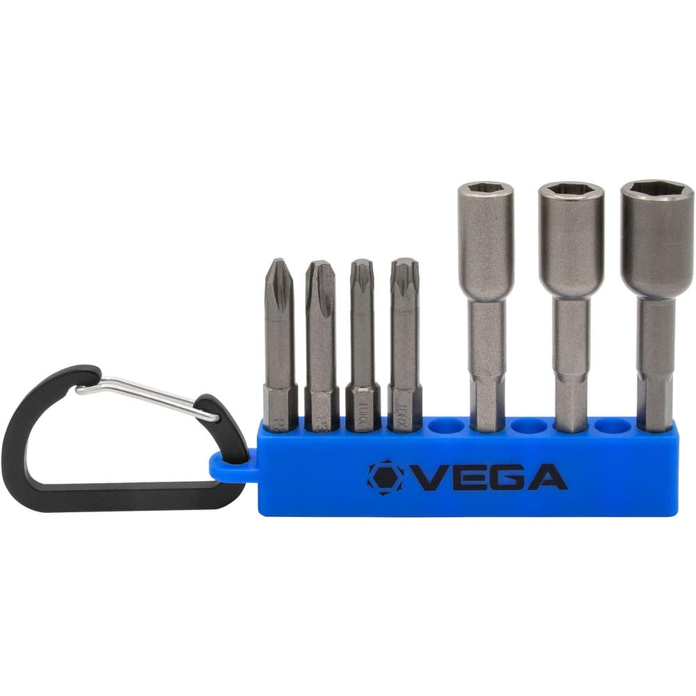 Power & Impact Screwdriver Bit Sets, Set Type: Carabiner Set, Phillips, Nut Driver, Torx , Bit Type: Driver , Overall Length Range: 1 to 2.9 in  MPN:TPCNCS7