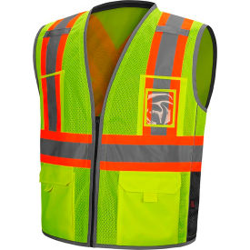 GSS Safety Class 2 Hype-Lite Safety Vest with X Back XL/3XL Lime 1611-2XL/3XL