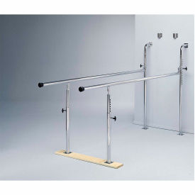 Wall Mounted Wood Base Folding Parallel Bars Height Adjustable 7' L 15-4010