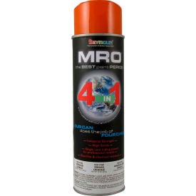 MRO Industrial Enamel 16 Oz. Omaha Orange 6 Cans/Case - 620-1450 620-1450