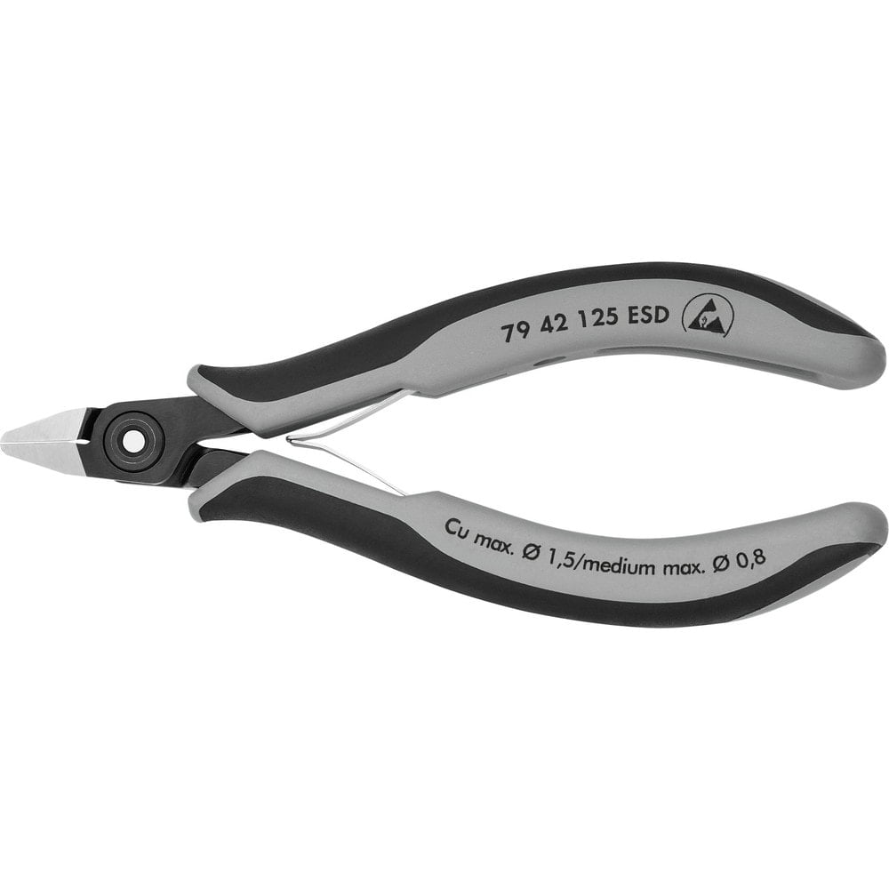 Cutting Pliers, Insulated: No , Overall Length (Inch): 5-1/2in , Head Style: Cutter, Diagonal , Cutting Style: Flush , Handle Color: Blue, Gray  MPN:79 42 125 ESD