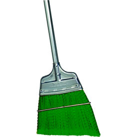 Milwaukee Dustless Upright Angled Broom Green Flagged Polypropylene with Steel Handle - Pkg Qty 12 437233