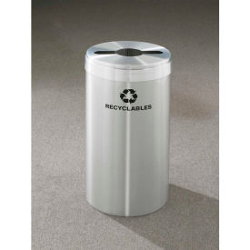 Glaro Recyclepro Value Recycling Can 23 Gallon Satin Aluminum M-1542SA-SA-R