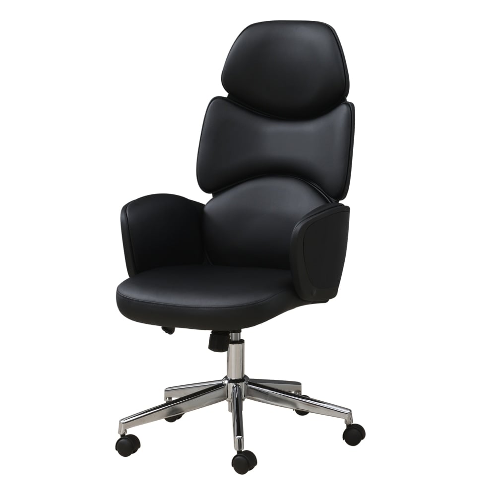 Monarch Specialties Arie Ergonomic Faux Leather High-Back Office Chair, Black MPN:I 7321