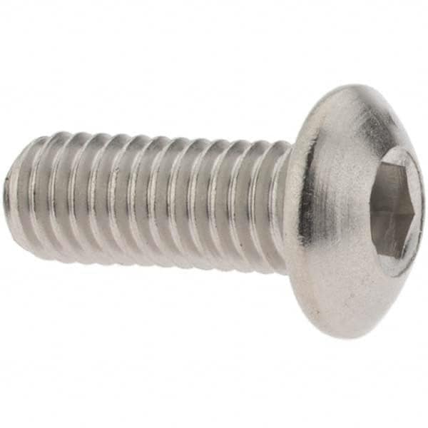 Button Socket Cap Screw: #10-32 x 1/2, Stainless Steel, Uncoated MPN:C56001240