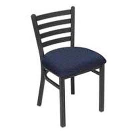 Fabric Upholstered Restaurant Chair With Ladder Back - Blue - Pkg Qty 2 139BK-1561