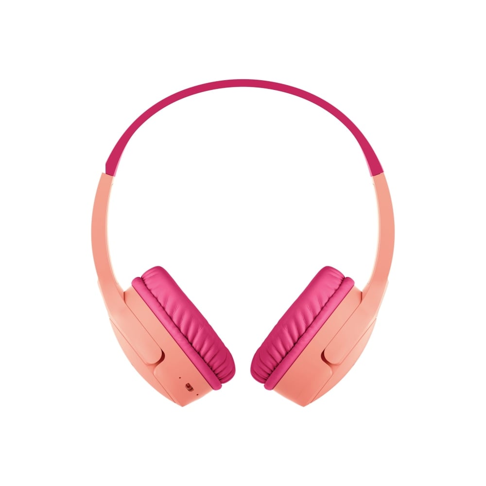 Belkin SoundForm Mini Wired On-Ear Headphones for Kids - Stereo - Mini-phone (3.5mm) - Wired - On-ear, Over-the-head - Binaural - Ear-cup - 4 ft Cable - Pink (Min Order Qty 2) MPN:AUD004BTPK