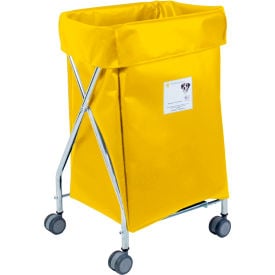 R&B Wire Products Narrow Collapsible Hamper Steel Yellow Vinyl Bag 654YEL