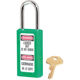 Master Lock® Thermoplastic Zenex™ 411KAGRN Safety Padlock 1-1/2