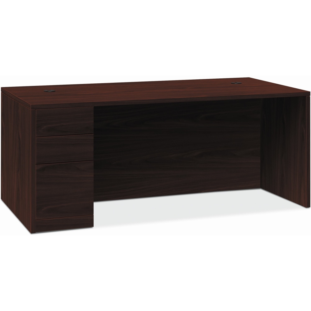 HON 10500 H105898L Pedestal Desk - 66in x 36in29.5in - 3 x Box, File Drawer(s)Left Side - Finish: Mahogany MPN:HON105898LNN