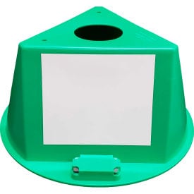 Inventory Control Cone W/ Magnets & Dry Erase Decals Green 074cGREEN