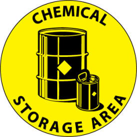 Walk On Floor Sign - Chemical Storage Area WFS19