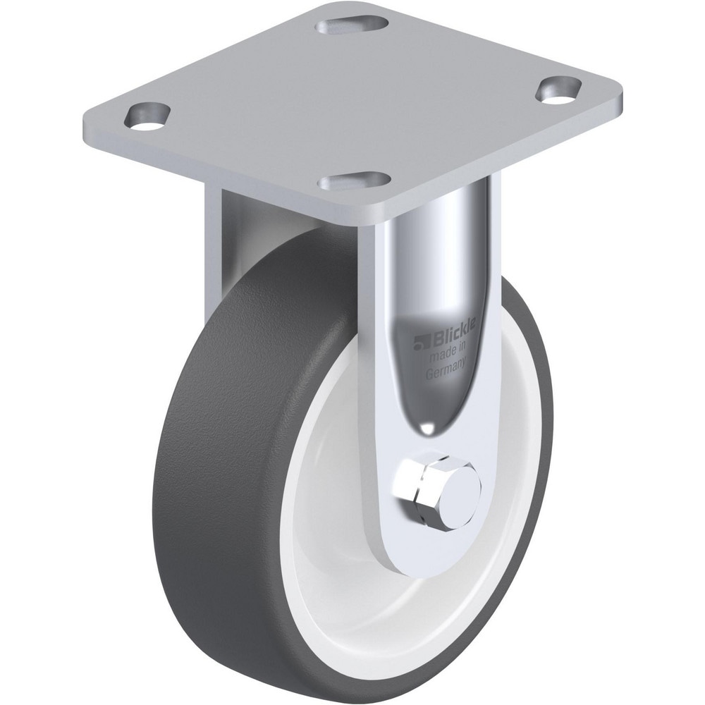 Top Plate Casters, Mount Type: Plate , Number of Wheels: 1.000 , Wheel Diameter (Inch): 5 , Wheel Material: Rubber , Wheel Width (Inch): 1-1/4  MPN:913593