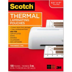 Scotch® Letter Size Thermal Laminating Pouches 5 mil 100/Pack TP5854100