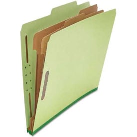 Universal® Pressboard Classification Folder Letter Six-Section Green 10/Box UNV10271***