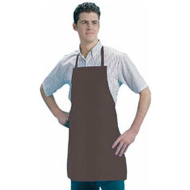 San Jamar 604VBA-BR Heavyweight Bib Apron Vinyl Brown 25