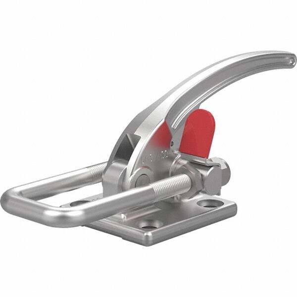 Pull-Action Latch Clamp: Horizontal, 7,500 lb, U-Hook, Flanged Base MPN:385-SS