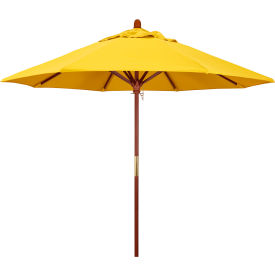 California Umbrella 9' Patio Umbrella - Olefin Lemon - Hardwood Pole - Grove Series MARE908-F25