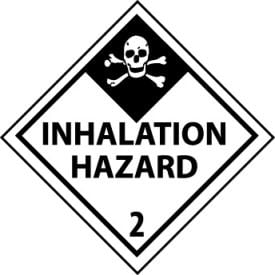 NMC™ Dot Inhalation Hazard Placard Sign Rigid Plastic DL105R