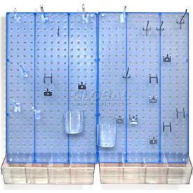 Approved 900945-BLU Pegboard Room Organizer Kit Hardware Included Blue Opaque 1 Piece 945-BLU900