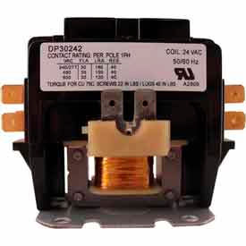 Supco Dp30241 Contactor 30a 24v 1 Pole - Pkg Qty 6 DP30241