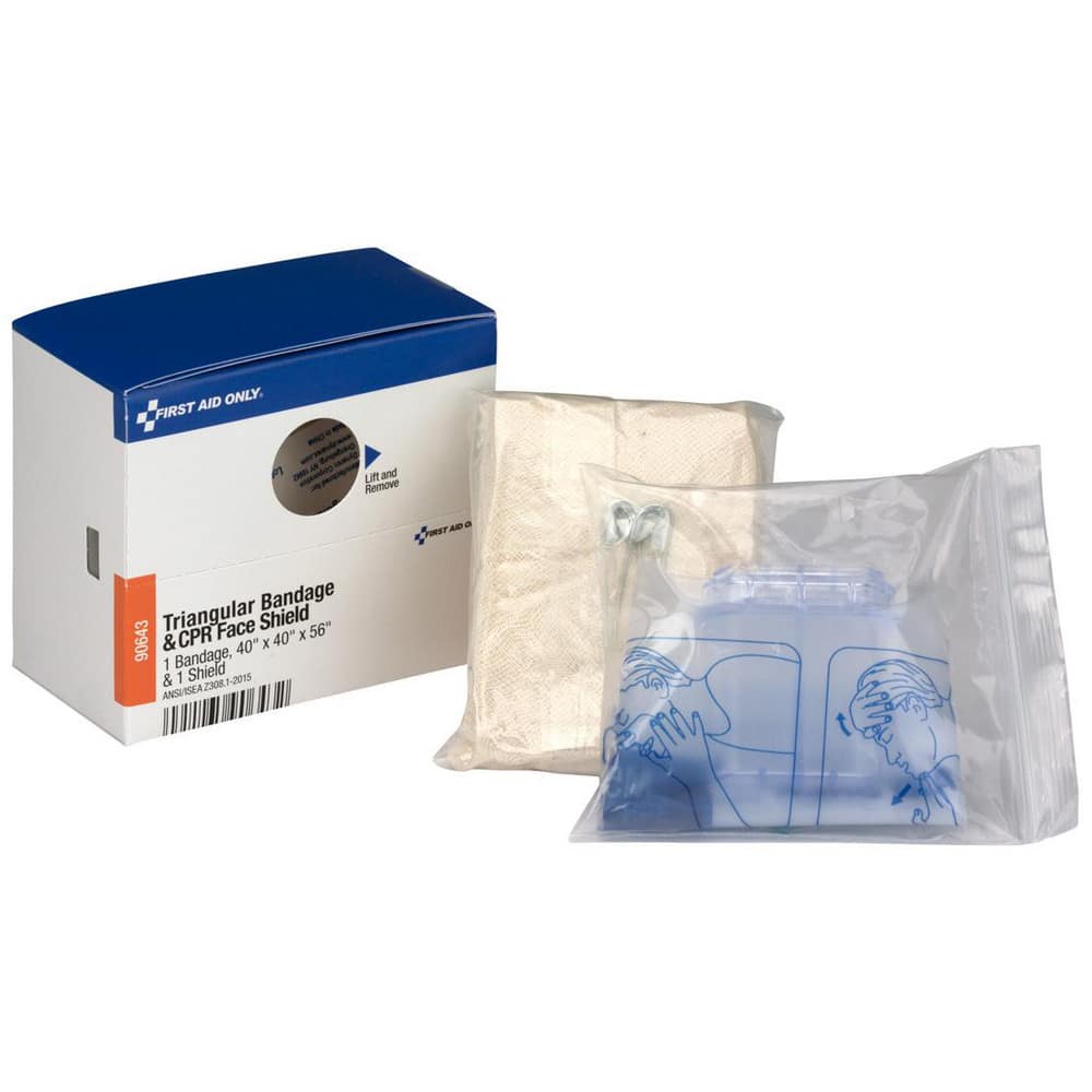 Disposable CPR Masks/Breathers, Disposable: Yes , Size: Universal , Filter Type: One-way Valve & Filter , Compatible First Aid Kits: 91379, 91123-021  MPN:90643