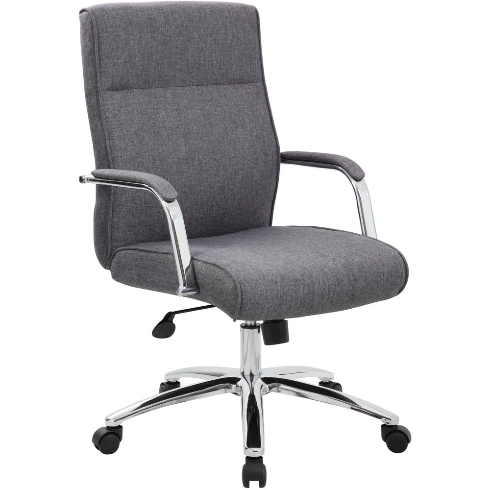 Task Chair:  Vinyl,  Adjustable Height,  Gray MPN:B696CRB-GY