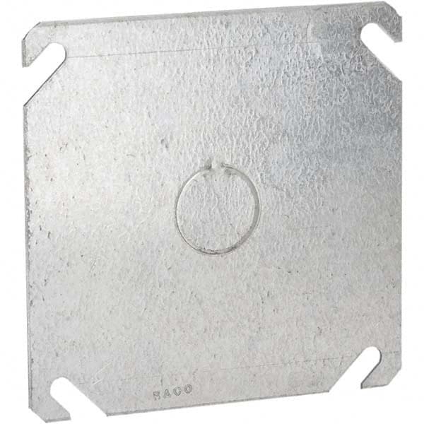 Flat Electrical Box Cover: Steel MPN:753