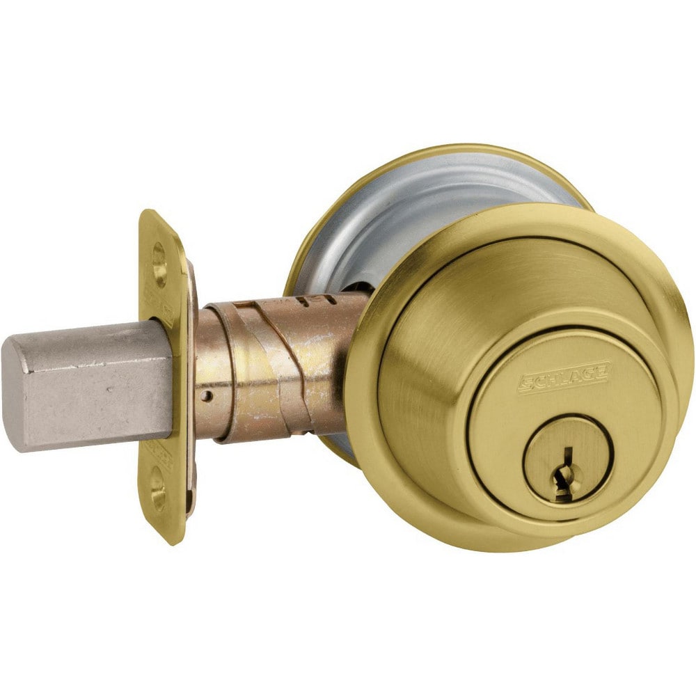 Deadbolts, Deadbolt Type: Deadbolt , Lock Type: Single Cylinder , Key Type: Schlage C , Mount Type: Through Hole , Material: Metal  MPN:B560P 606