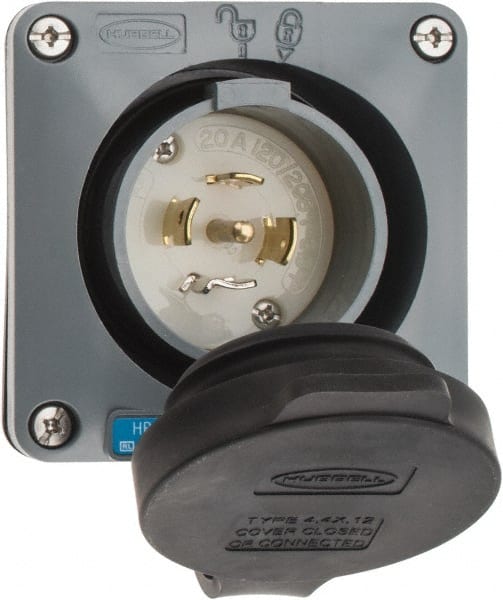 120/208 VAC, 20 Amp, 21-20P NEMA, Self Grounding Inlet MPN:HBL2515SW