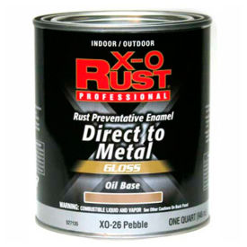 X-O Rust Oil Base DTM Enamel Gloss Finish Pebble Quart - 527135 527135