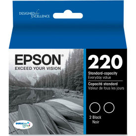 Epson® T220120D2 (220) DURABrite Ultra Ink Black 2/Pk T220120D2