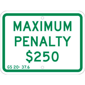 NMC TMAS15J Traffic Sign Maximum Penalty 250 9