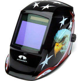 Leadhead Auto-Darkening Welding Helmet - Manual 98x87mm American Eagle WHAM3030AE