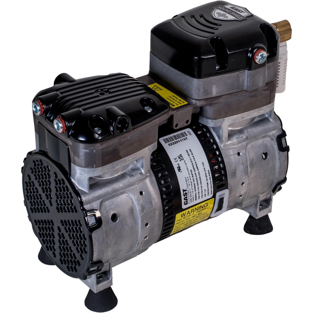 Piston-Type Vacuum Pumps, Compressor Type: Compressor/Vacuum Pump , Horsepower: 1/2 , Cubic Feet Per Minute: 4.8 , Vacuum Pressure: 28 , Voltage: 115/120V AC  MPN:87R647-VS101-N4