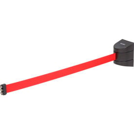 GoVets™ Magnetic Retractable Belt Barrier Black Case W/15' Red Belt 418RD708