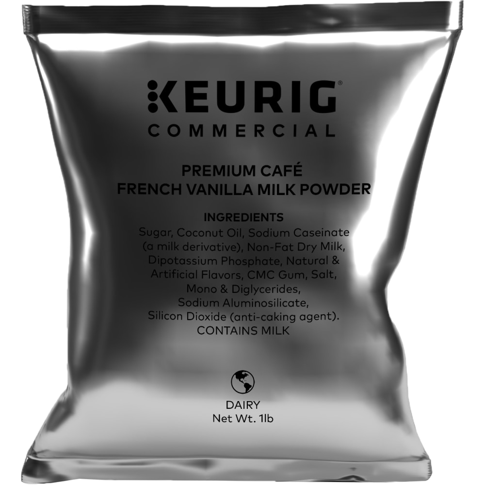 Keurig Premium Cafe Milk Powder, French Vanilla, 16 Oz, Case Of 12 Bags MPN:5000370310