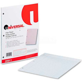 Universal® Mediumweight 16-lb. Filler Paper 11 x 8-1/2 College Ruled White 100 Shts/Pk UNV20911