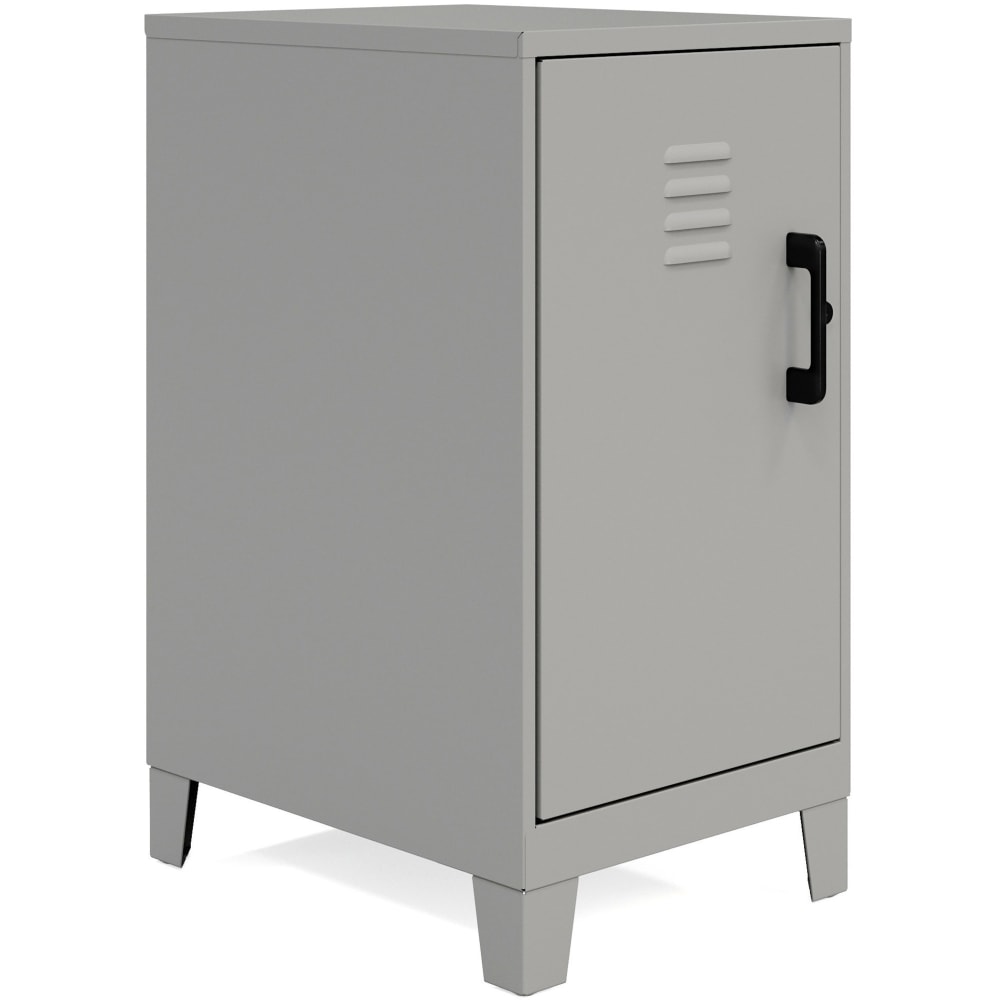 LYS SOHO Locker - 2 Shelve(s) - for Office, Home, Classroom, Playroom, Basement, Garage, Cloth, Sport Equipments, Toy, Game - Overall Size 27.5in x 14.3in x 18in - Silver - Steel MPN:SL218ZZSR