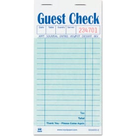 AmerCareRoyal® Paper 2-Part Carbon Guest Check Book 6-11/16