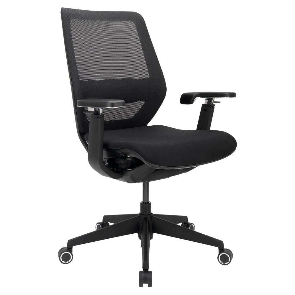 WorkPro Sentrix Ergonomic Mesh/Fabric Mid-Back Managers Office Chair, 3D Arms, Black, BIFMA Compliant MPN:MC-1111M