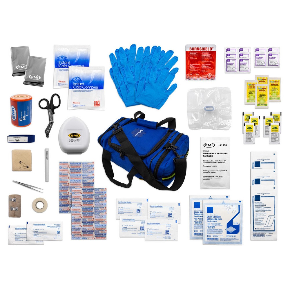 Full First Aid Kits, Kit Type: Emergency Response, First Aid , First Aid Kit Type: EMS Trauma Kit, Industrial , Number Of People: 3 , Container Type: Bag  MPN:814