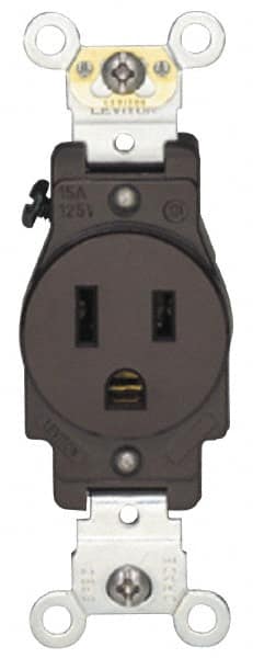 Straight Blade Single Receptacle: NEMA 5-15R, 15 Amps, Self-Grounding MPN:HBL5261I