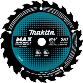 Makita® Carbide-Tipped Max Effcy Ultra-Thin Kerf Circular Saw Blade Framing 6-1/2