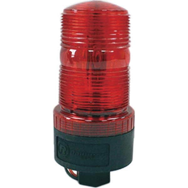 Double, Quad, Revolving & Single Light: Red, Pipe Mount, 120VAC MPN:M490-LED R