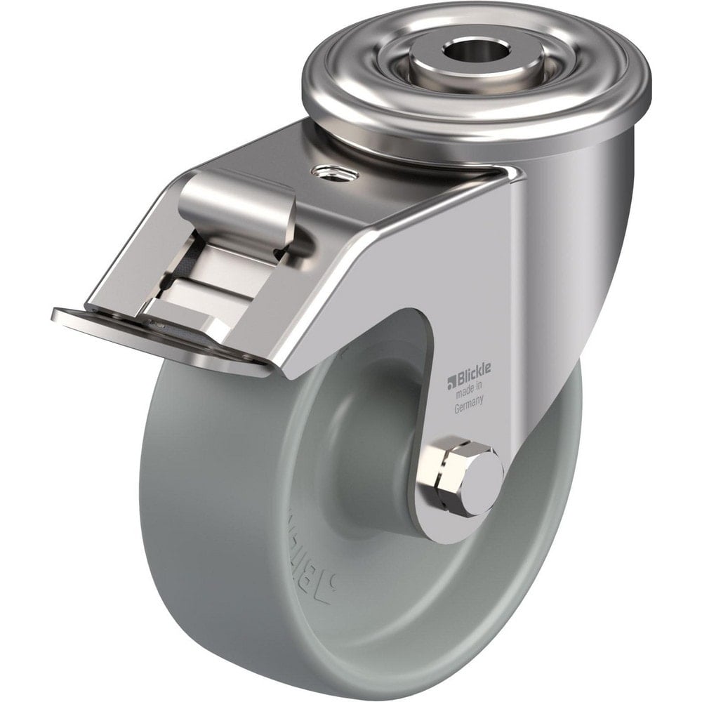 Top Plate Casters, Mount Type: Plate , Number of Wheels: 1.000 , Wheel Diameter (Inch): 5 , Wheel Material: Rubber , Wheel Width (Inch): 1-9/16  MPN:910282